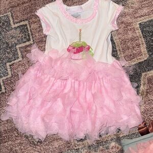 Bonnie Baby Pink and White Tutu Dress